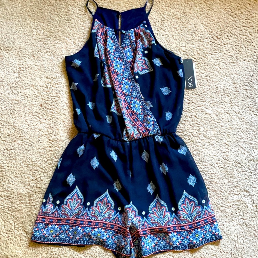 BCX - Faux Wrap Romper - NWT